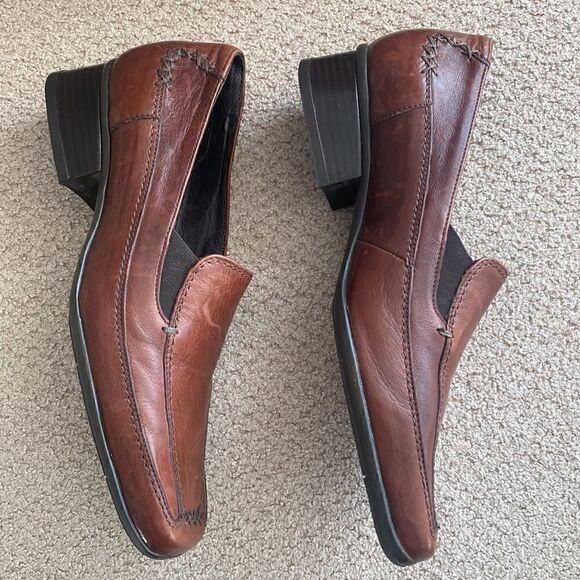 Freemood Women’s Brown Genuine Leather Retro Vintage Loafers Size EU35 / US4.5 - Picture 5 of 10